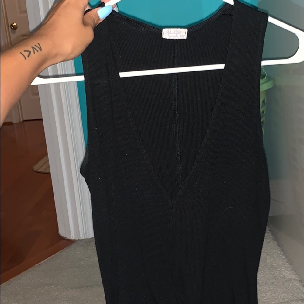 black deep cute tank top